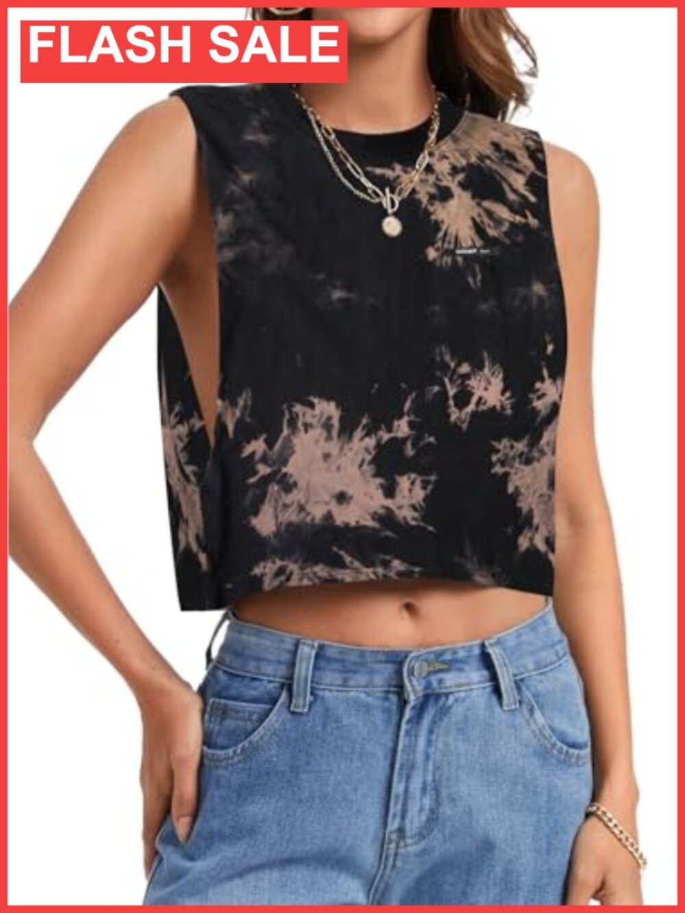 LilyCoco Muscle Tank Cropped Workout Open Side Top